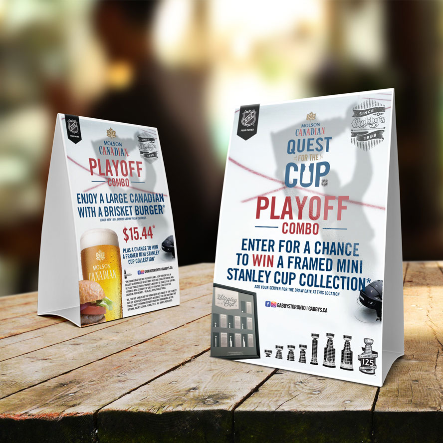 Gabby's NHL Playoff Tent Cards